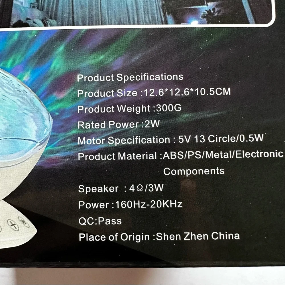 Night Light Projector with Remote Control Timer 8 Colors LED - Ocean Wave